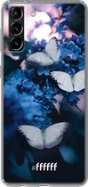 6F hoesje - geschikt voor Samsung Galaxy S21 -  Transparant TPU Case - Blooming Butterflies #ffffff