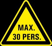 Waarschuwingssticker max. 30 personen 300 mm