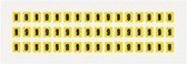 Cijfer stickers geel/zwart teksthoogte: 8 mm cijfer 9