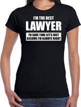 I'm the best lawyer - always right t-shirt zwart dames - Cadeau verjaardag t-shirt advocaat - kado voor advocaten 2XL