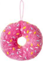 Lg-imports Sleutelhanger Donut 10 Cm Pluche Roze