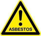 Waarschuwingssticker asbestos 25 mm - 10 stuks per kaart