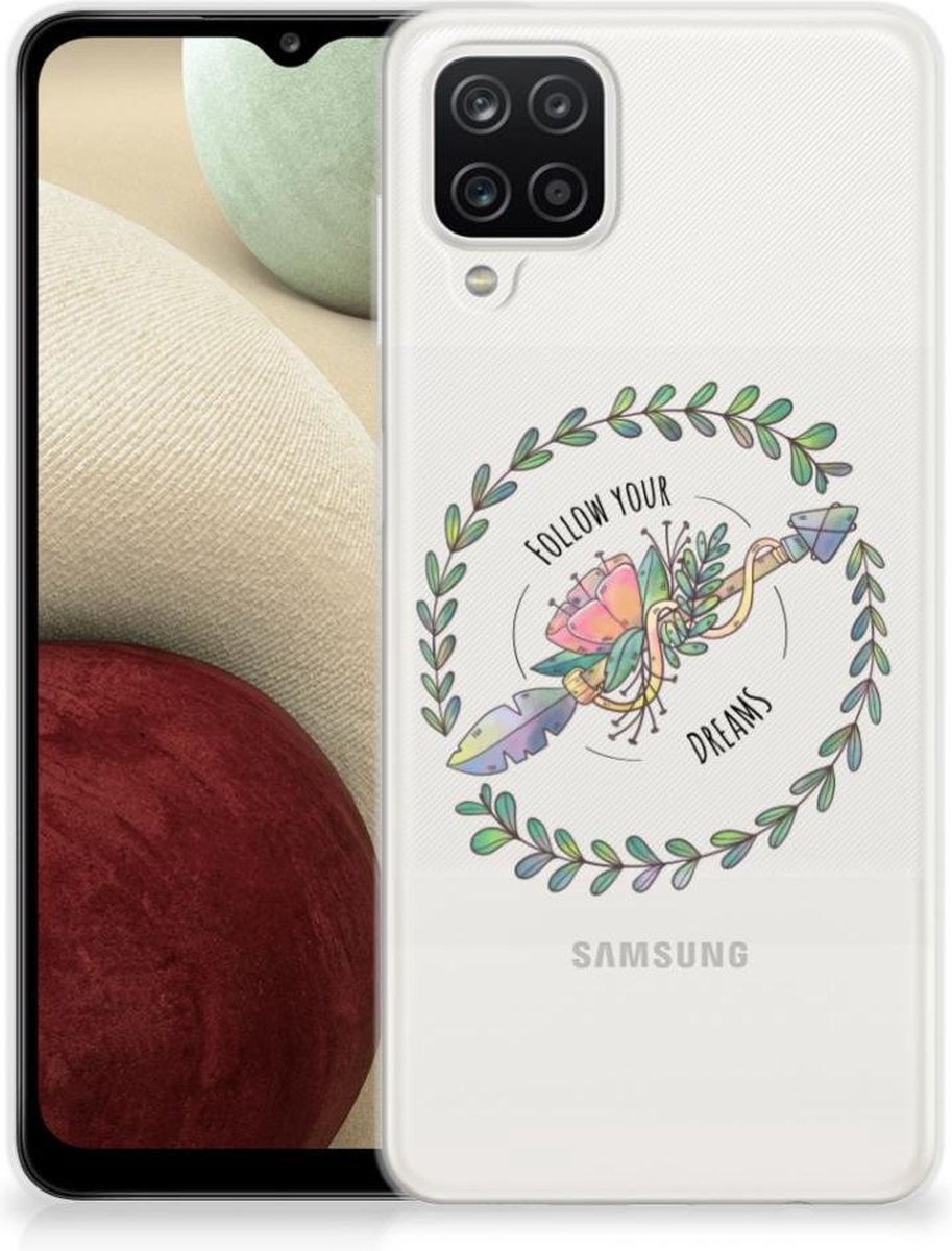 Samsung Galaxy A12 Telefoonhoesje met Naam Boho Dreams