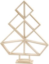 Geometrische kerstboom van hout, H: 40 cm, B: 31 cm, 1 stuk