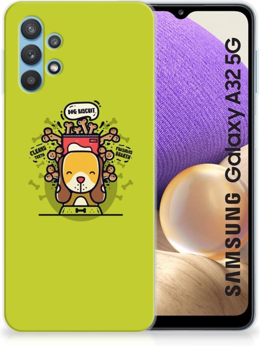 Samsung Galaxy A32 5G Telefoonhoesje met Naam Doggy Biscuit