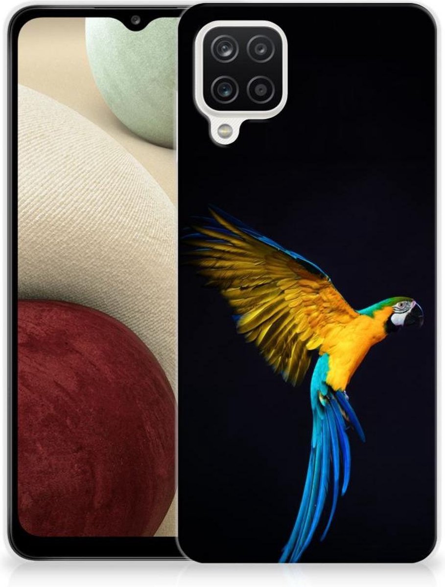 Samsung Galaxy A12 TPU Hoesje Papegaai