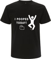 I pooped today Heren t-shirt | WC Papier | Toilet | Schijten | Gezeik | Diarree | grappig | kado | Zwart