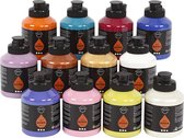 Acryl Verf , semi-glanzend, extra kleuren, 12x500 ml/ 1 doos