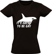 It's orcay to be gay  dames t-shirt | homo | gaypride | gayparade | lesbian | lesbisch | liefde | kado | Zwart