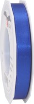1x Luxe Hobby/decoratie blauwe satijnen sierlinten 1,5 cm/15 mm x 25 meter- Luxe kwaliteit - Cadeaulint satijnlint/ribbon
