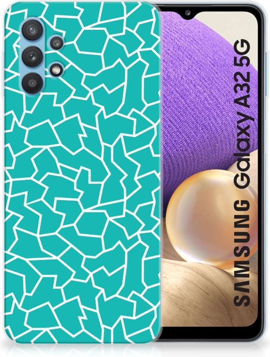 Samsung Galaxy A32 5G Hoesje maken Cracks Blue