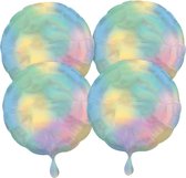 Amscan Folieballonnen Pastel Rainbow Rond 41 Cm 4 Stuks