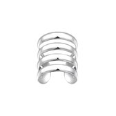 ear cuff zilver met 4 lijnen | oorklem dames zilver | chain Ear Studs | zilverana | Sterling 925 Silver