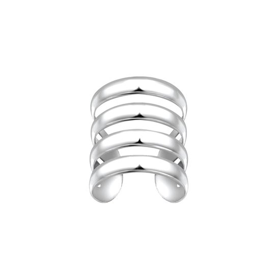 ear cuff zilver met 4 lijnen | oorklem dames zilver | chain Ear Studs | zilverana | Sterling 925 Silver