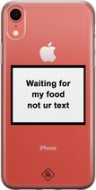 iPhone XR transparant hoesje - Waiting for my food | Apple iPhone XR case | TPU backcover transparant