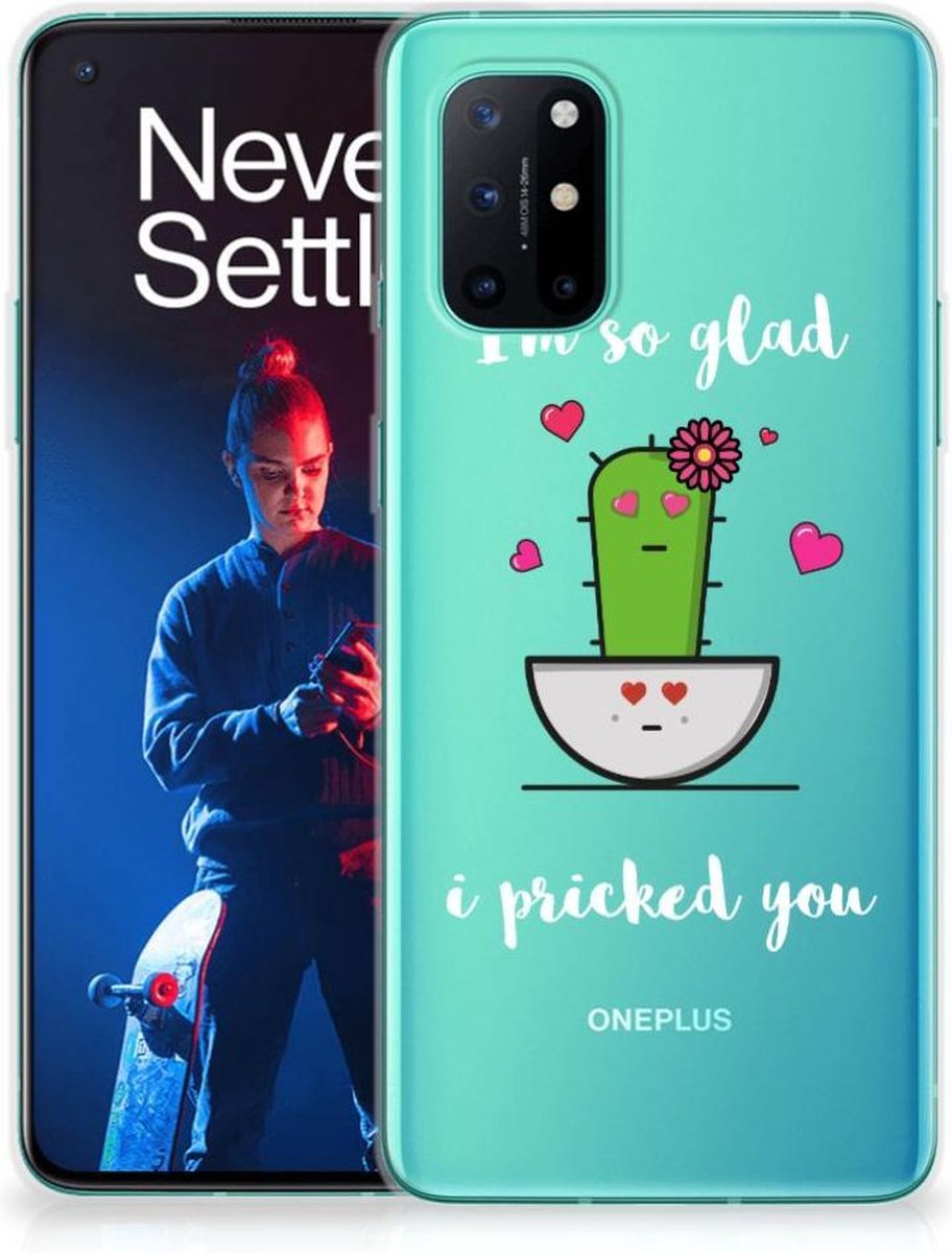 OnePlus 8T Telefoonhoesje met Naam Cactus Glad
