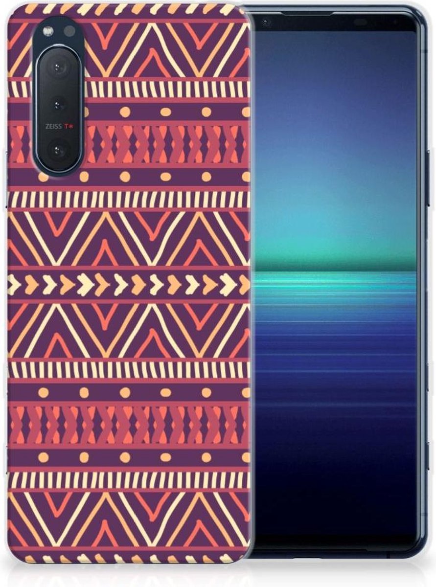 Sony Xperia 5II TPU bumper Aztec Paars