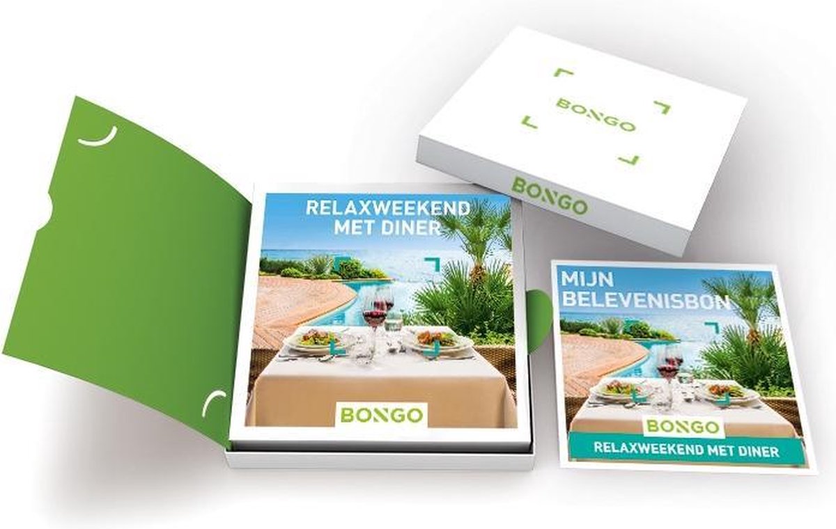 Bongo Bon - Relaxweekend met Diner Cadeaubon - Cadeaukaart cadeau voor