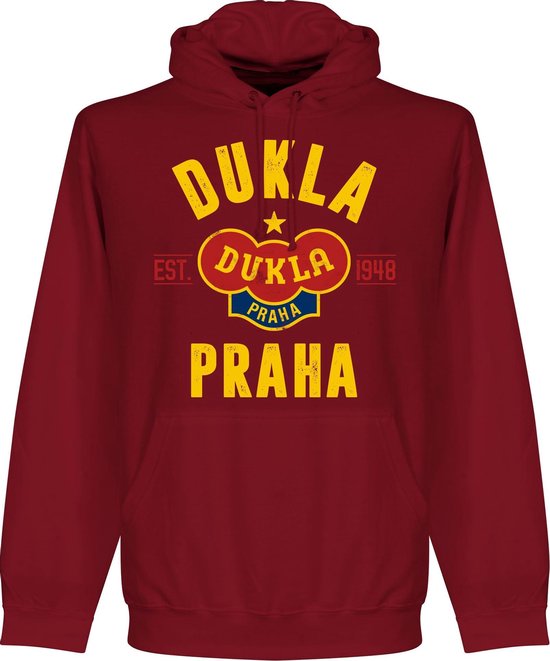 Dukla Praag Established Hoodie - Donkerrood - M