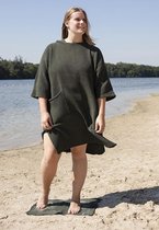 Zeemeermantel - poncho - army green - Unisex - met kleine handdoek