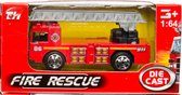 Lg-imports Brandweervoertuig Ladderwagen 7,5 Cm Staal Rood
