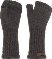Knit Factory Cleo Gebreide Dames Vingerloze Handschoenen - Polswarmers - Taupe - One Size