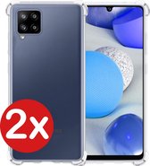 Samsung A42 Hoesje Siliconen Shock Proof Case - Samsung Galaxy A42 Hoesje Transparant - Samsung Galaxy A42 Hoes Cover Transparant - Samsung A42 Case Shockproof - 2 PACK