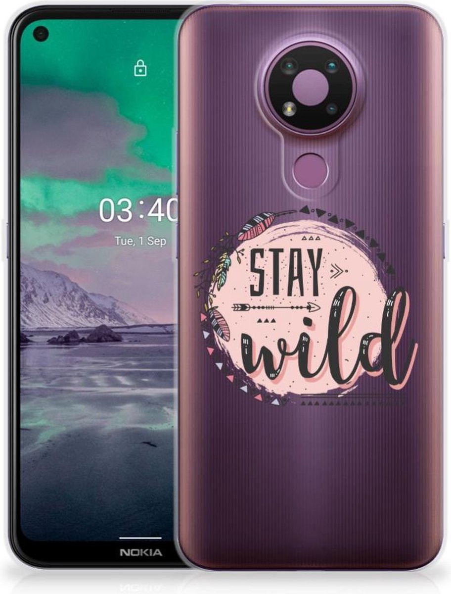 Nokia 3.4 Telefoonhoesje met Naam Boho Stay Wild