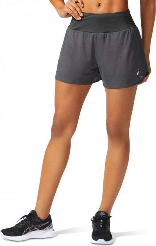 ASICS Ventilate 2in1 3,5'' Short Dames - Sportbroeken - grijs/oranje -  Vrouwen | bol.com