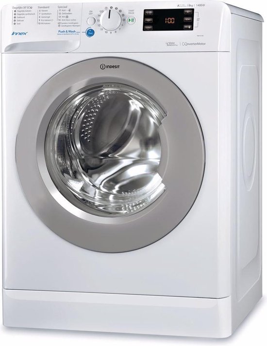 Wasmachine: Indesit BWE 81484X WSSS NL wasmachine Vrijstaand Voorbelading Grijs, Wit 8 kg 1400 RPM A+++, van het merk Indesit