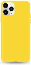 Samsung Galaxy A21s siliconen hoesje - Geel - shock proof hoes case cover - Telefoonhoesje met leuke kleur -