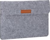 relaxdays laptophoes - 15,4 inch - laptop sleeve - laptoptas - tablethoes - beschermhoes antraciet