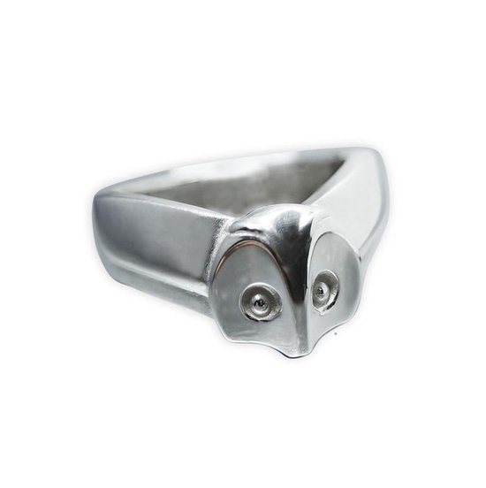 AuBor ®. Zilveren ring. De uil "Ukuli" 22mm