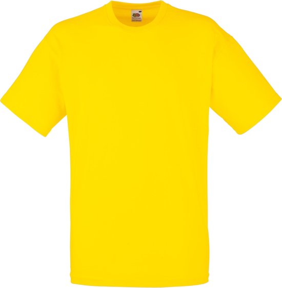 T-shirt à manches courtes pour hommes Fruit Of The Loom Valueweight (jaune)