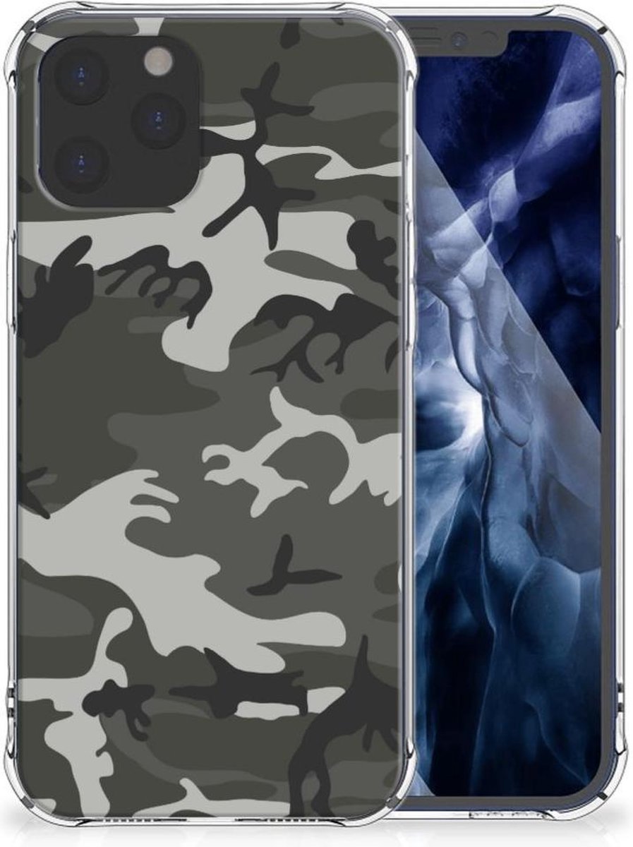iPhone 12 Pro Max Doorzichtige Silicone Hoesje Army Light