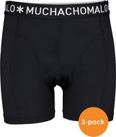 Muchchomalo microfiber boxershorts (2-pack) - heren boxers normale lengte - zwart - Maat: XL