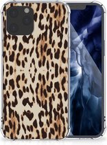 Hippe Hoesje iPhone 12 Pro Max Smartphone hoesje met doorzichtige rand Leopard