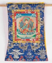 Fine Asianliving Antieke Tibetaanse Thangka Handgeschilderd en Geborduurd