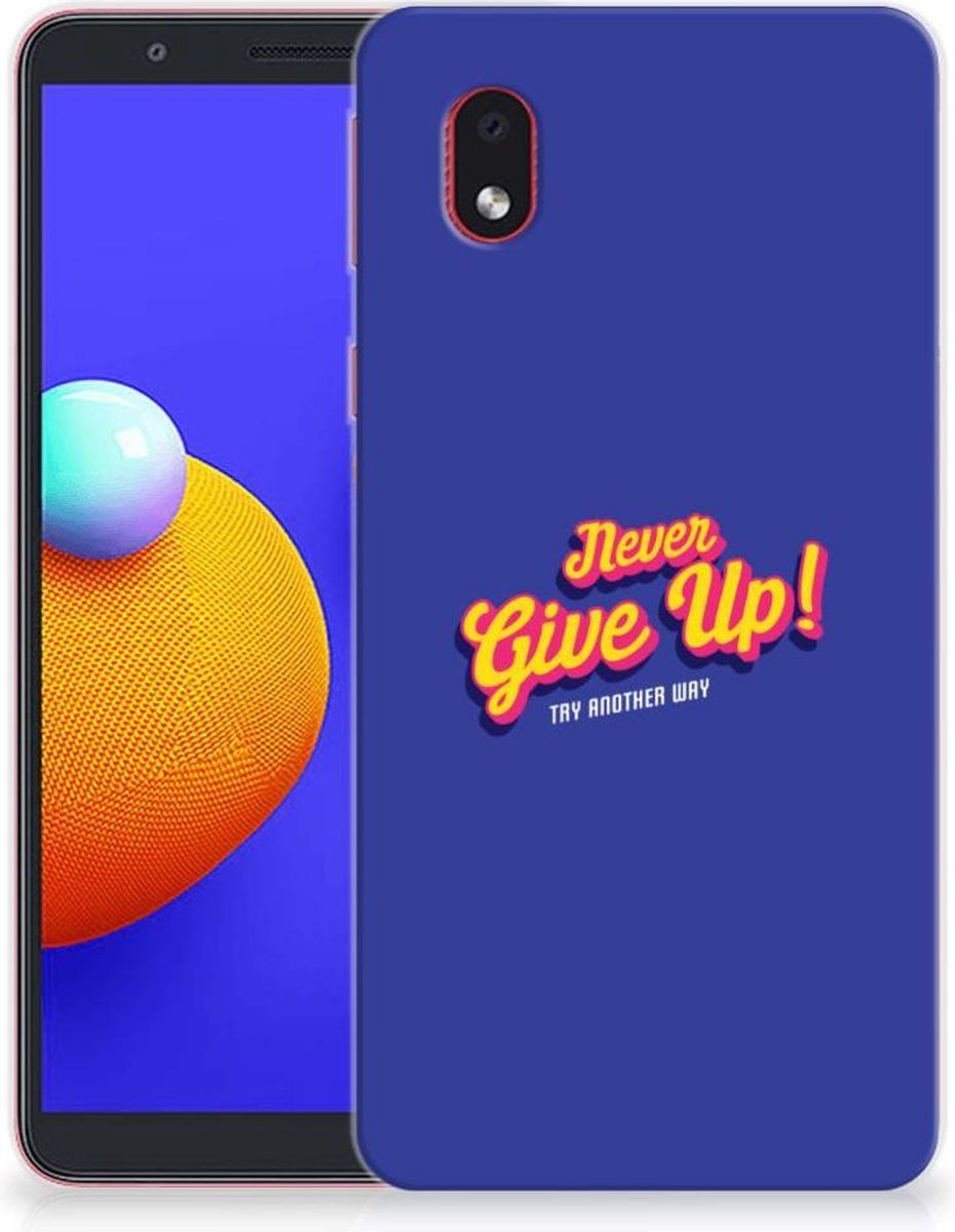 Samsung Galaxy A01 Core Siliconen hoesje met naam Never Give Up