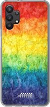 6F hoesje - geschikt voor Samsung Galaxy A32 5G -  Transparant TPU Case - Rainbow Veins #ffffff