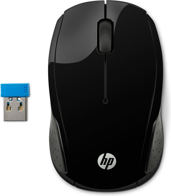 Afbeelding van HP draadloze muis 200 - 1000 DPI - zwart
