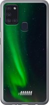 6F hoesje - geschikt voor Samsung Galaxy A21s -  Transparant TPU Case - Northern Lights #ffffff