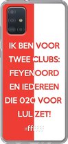 6F hoesje - geschikt voor Samsung Galaxy A52 - Transparant TPU Case - Feyenoord - Quote #ffffff
