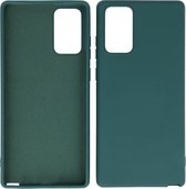 Wicked Narwal | 2.0mm Dikke Fashion Color TPU Hoesje voor Samsung Samsung Galaxy Note 20 Donker Groen