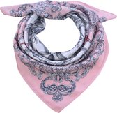 Clayre & Eef sjaal 70x70cm roze