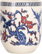 Clayre & Eef Mug 100 ml Bleu Porcelaine Rond Bonsaï Tasse à thé