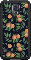 Samsung S5 hoesje - Fruit / Sinaasappel | Samsung Galaxy S5 case | Hardcase backcover zwart
