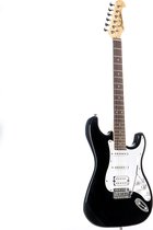 J & D ST Rock HSS BK zwart - ST-Style elektrische gitaar