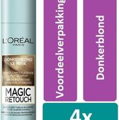 L'Oréal Paris Magic Retouch 150 ml Donkerblond 4 stuks Voordeelverpakking