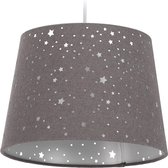Relaxdays hanglamp sterren - kinderhanglamp - E27 fitting - plafondlamp kinderkamer - grijs